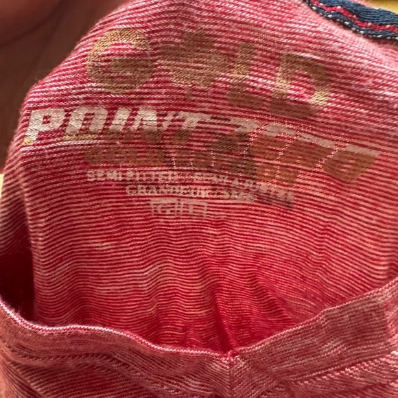 POINT ZERO RED V NECK LONDON PRINT TEE - L - Picture 11 of 12